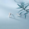 Boucles d’oreilles argent S925 poisson et chat