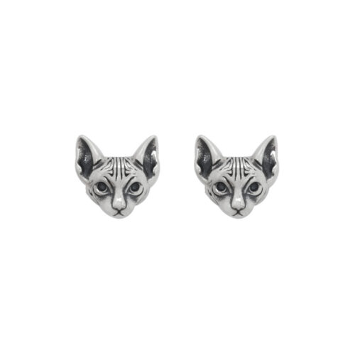 Boucles d’oreilles Sphinx en argent S925 Vintage