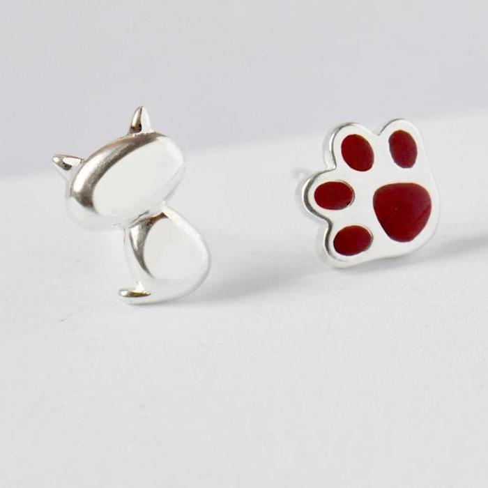 Boucles d’oreilles en argent 925 avec griffes de chat
