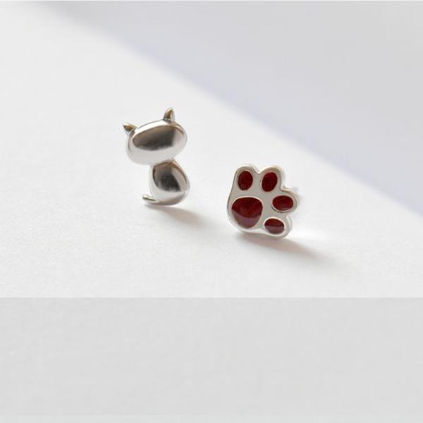 Boucles d’oreilles en argent 925 avec griffes de chat