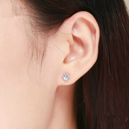 Boucles d’oreilles chat style vintage