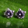 Boucles d’oreilles en argent Cat-Face