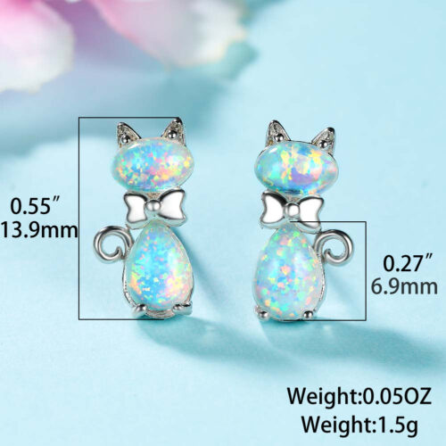 Boucles d’oreilles chat en Cuivre avec un nœud doux et charmant