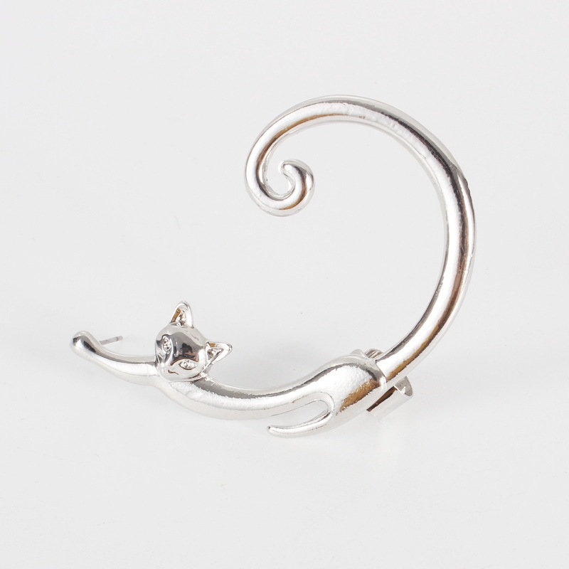 Boucle d’oreille unique en forme de chat
