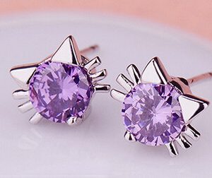 Boucles d’oreilles de chat de style coréen