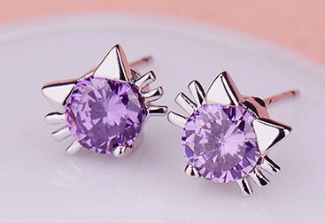 Boucles d’oreilles de chat de style coréen