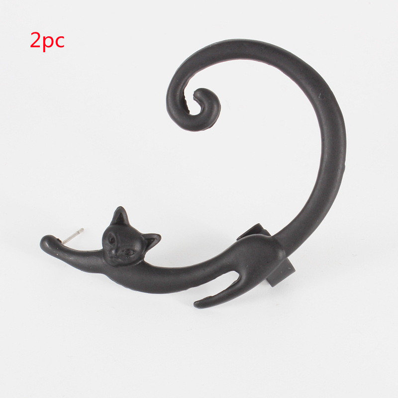 Boucle d’oreille unique en forme de chat