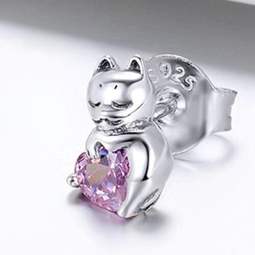 Boucles d’oreilles de bijoux de chat mignon