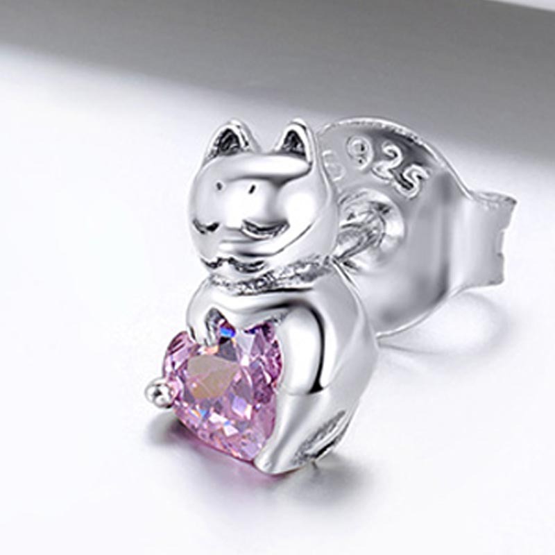 Boucles d’oreilles de bijoux de chat mignon