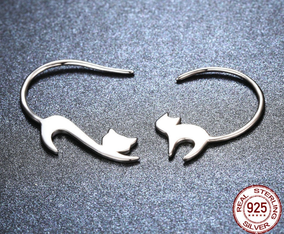 Boucles d'oreilles chaton coquine clou – Image 6