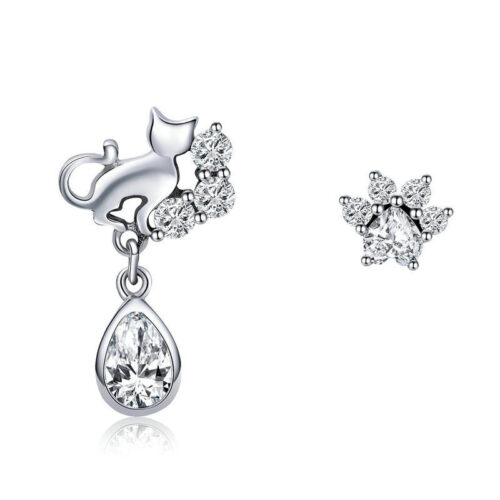 Boucles d’oreilles chat style vintage