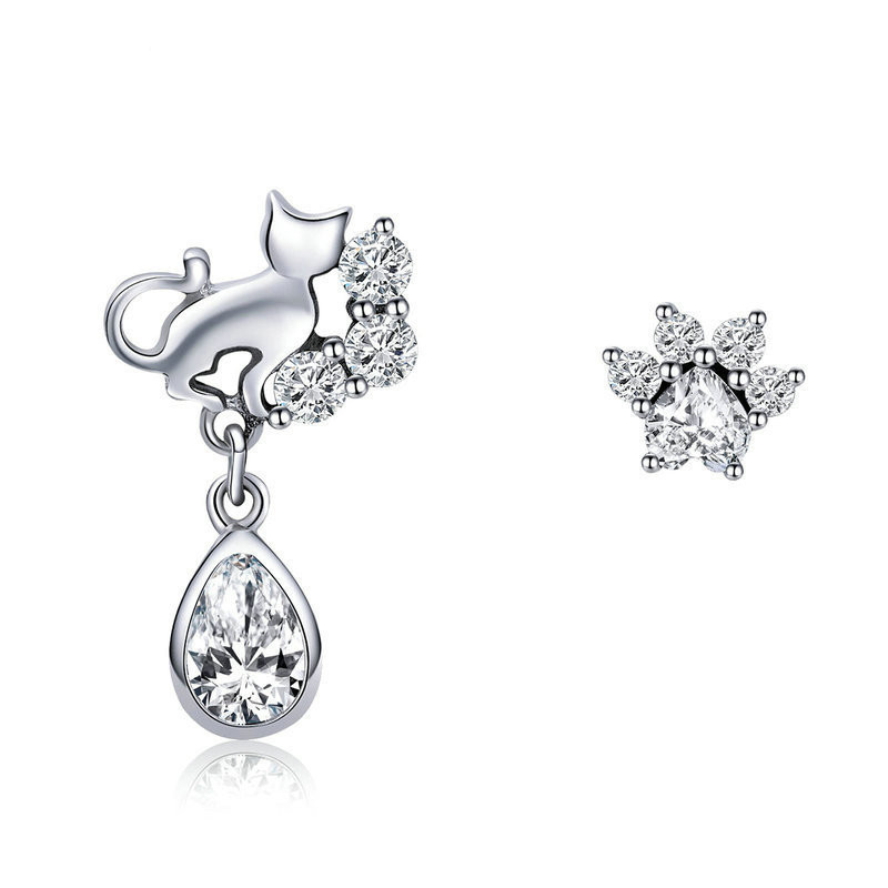 Boucles d’oreilles chat style vintage