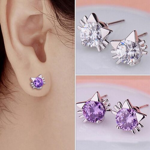Boucles d’oreilles de chat de style coréen