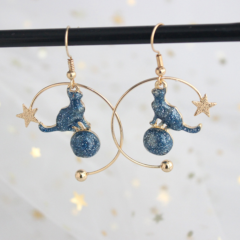 Boucles d'oreilles Saturne