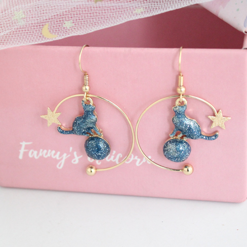 Boucles d'oreilles Saturne