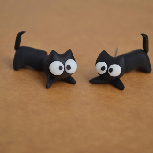 Boucles d'oreilles chat