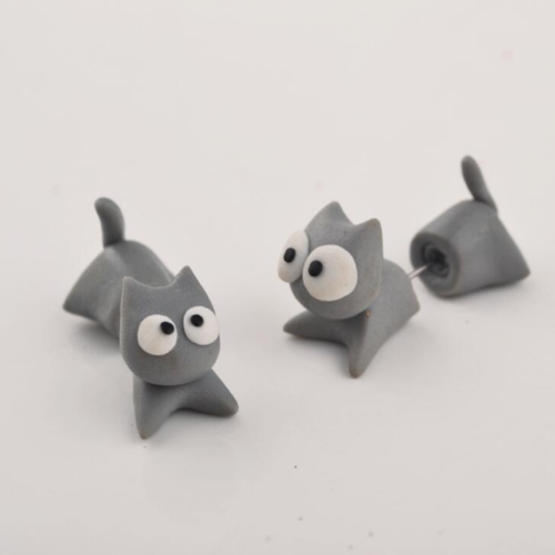 Boucles d'oreilles chat
